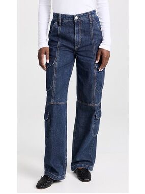 Rag & Bone Cailyn Cargo Pant in Ari Dark Denim Wash Jeans